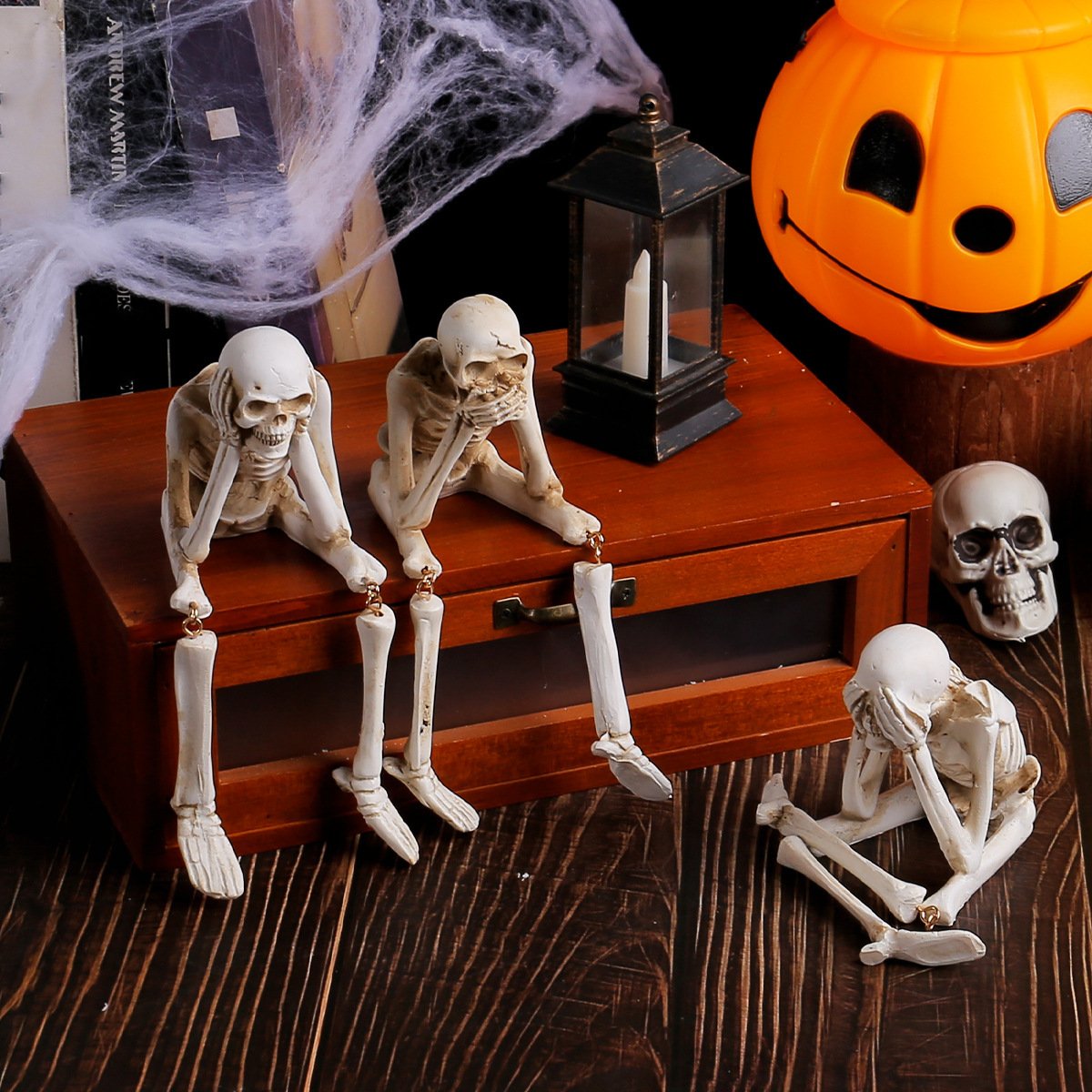 đ„LAST DAY 49% OFFđ„See Speak Hear No Evil Skeleton Figurines