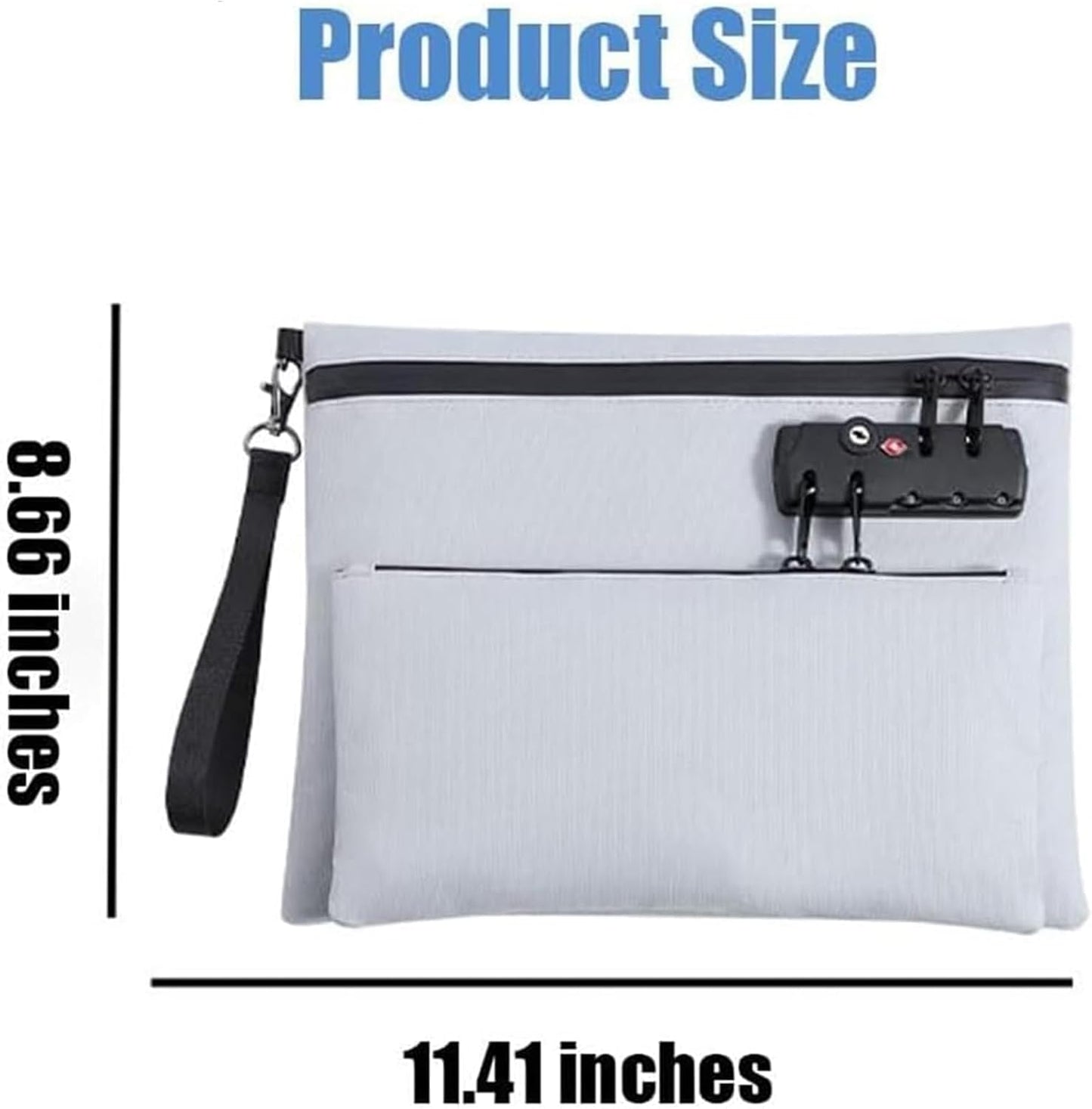 Double Layer Money Bag With Lock - Accessories Pouch