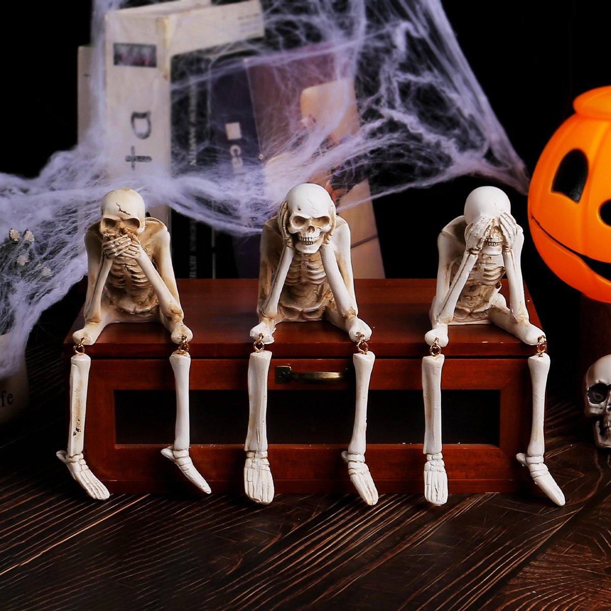 đ„LAST DAY 49% OFFđ„See Speak Hear No Evil Skeleton Figurines