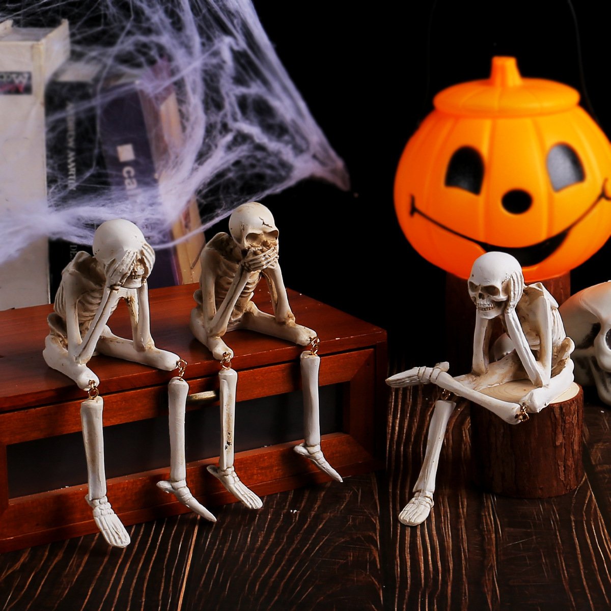 đ„LAST DAY 49% OFFđ„See Speak Hear No Evil Skeleton Figurines