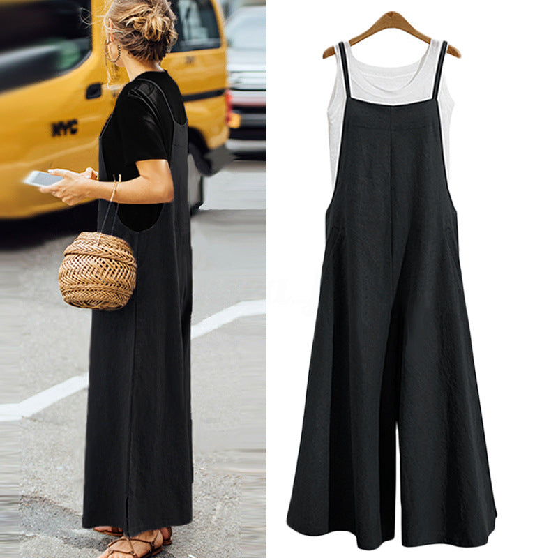 11 Colors Women's Sleeveless Oversized Casual Jumpsuit