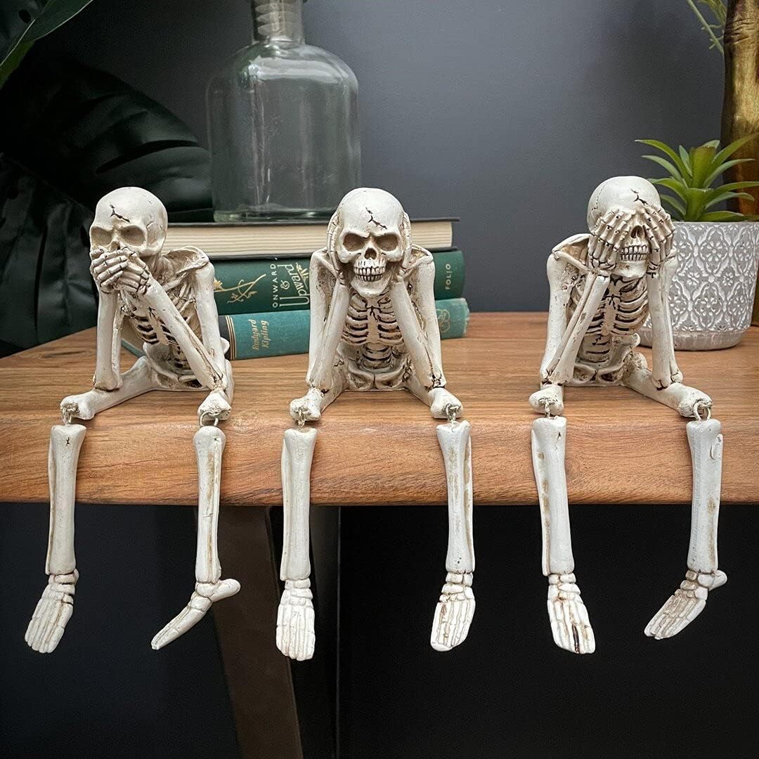 đ„LAST DAY 49% OFFđ„See Speak Hear No Evil Skeleton Figurines