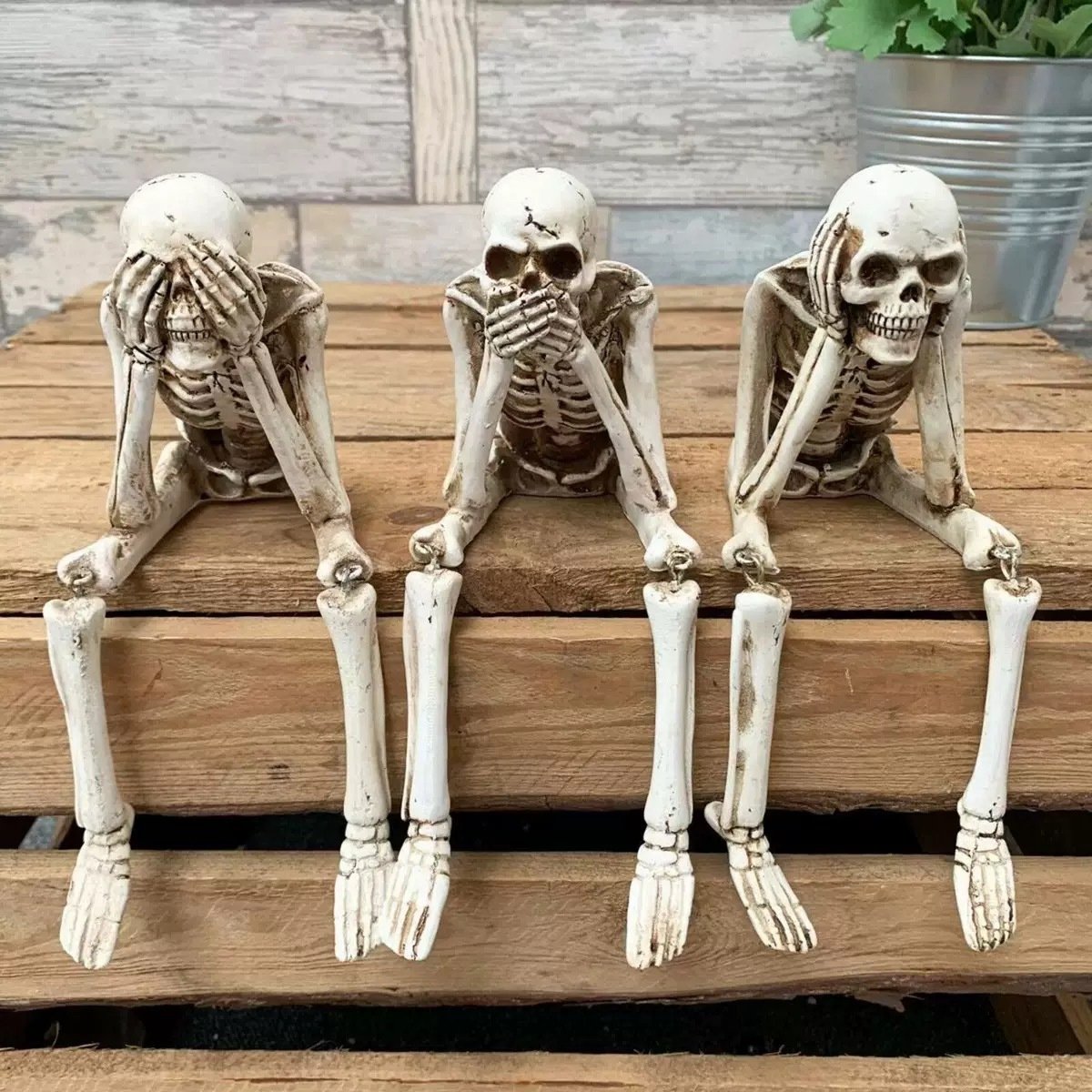 đ„LAST DAY 49% OFFđ„See Speak Hear No Evil Skeleton Figurines