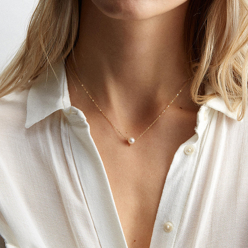 Dashingsoul Fashion Casual Simple Imitation Pearl Necklace