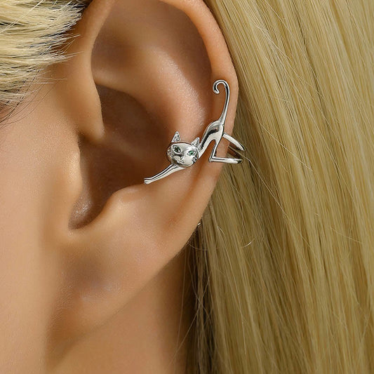 Dashingsoul Cute Elf Cat Clip Earrings