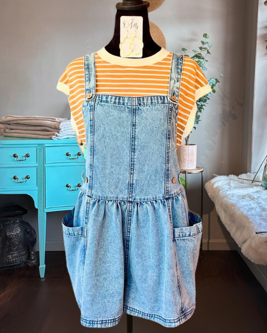 Stylish Denim Overalls Jumpsuit