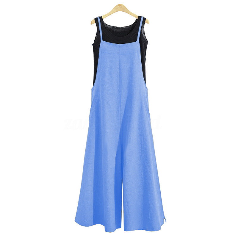11 Colors Women's Sleeveless Oversized Casual Jumpsuit