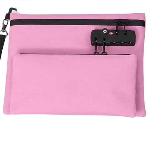 Double Layer Money Bag With Lock - Accessories Pouch