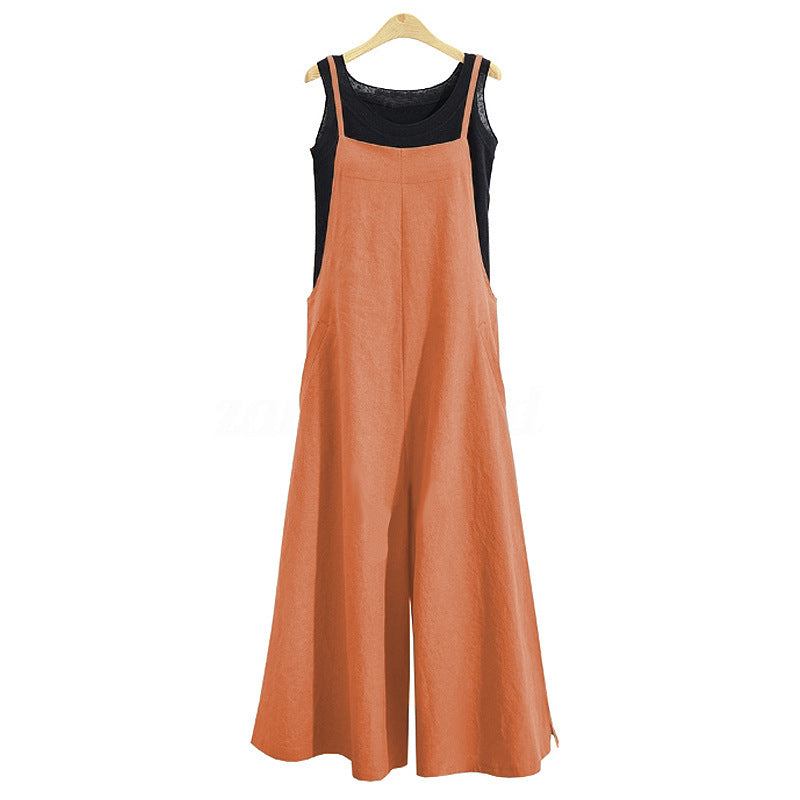11 Colors Women's Sleeveless Oversized Casual Jumpsuit