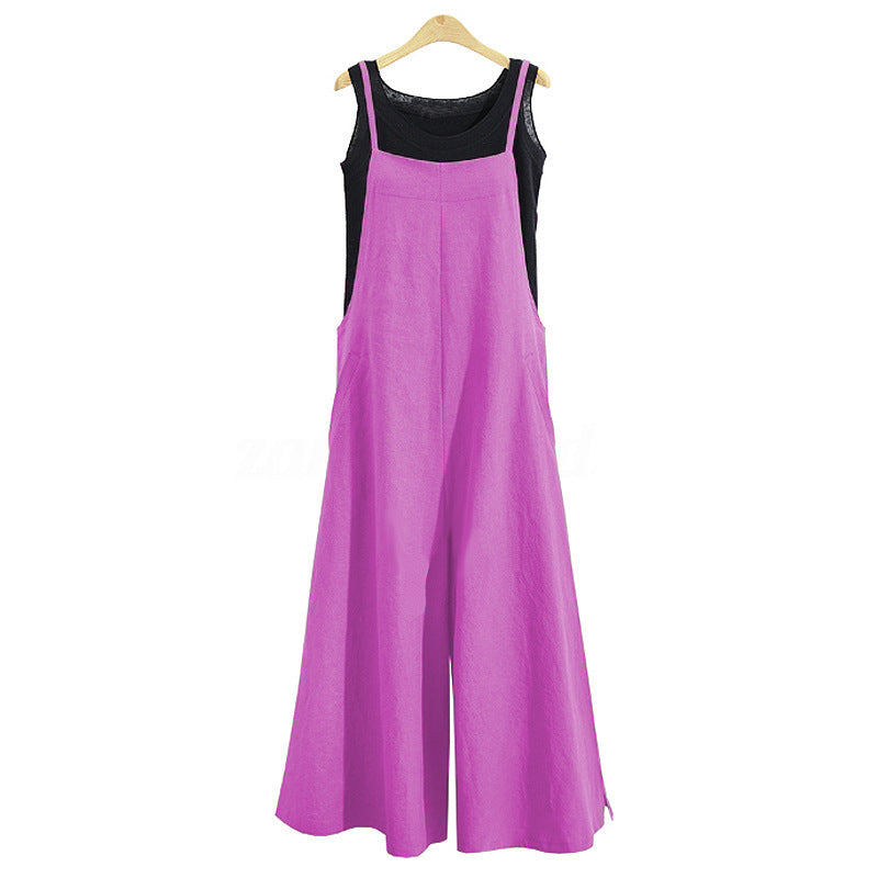 11 Colors Women's Sleeveless Oversized Casual Jumpsuit