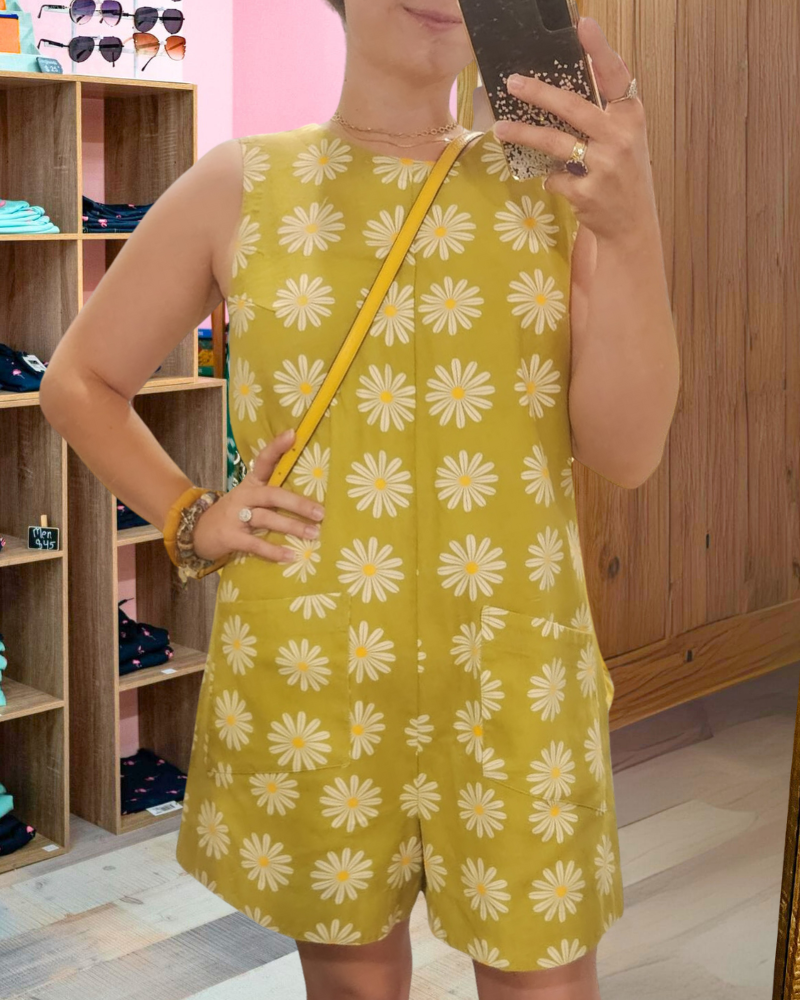 Full Floral Sleeveless Jumpsuit
