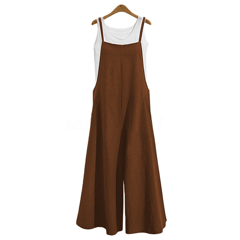 11 Colors Women's Sleeveless Oversized Casual Jumpsuit