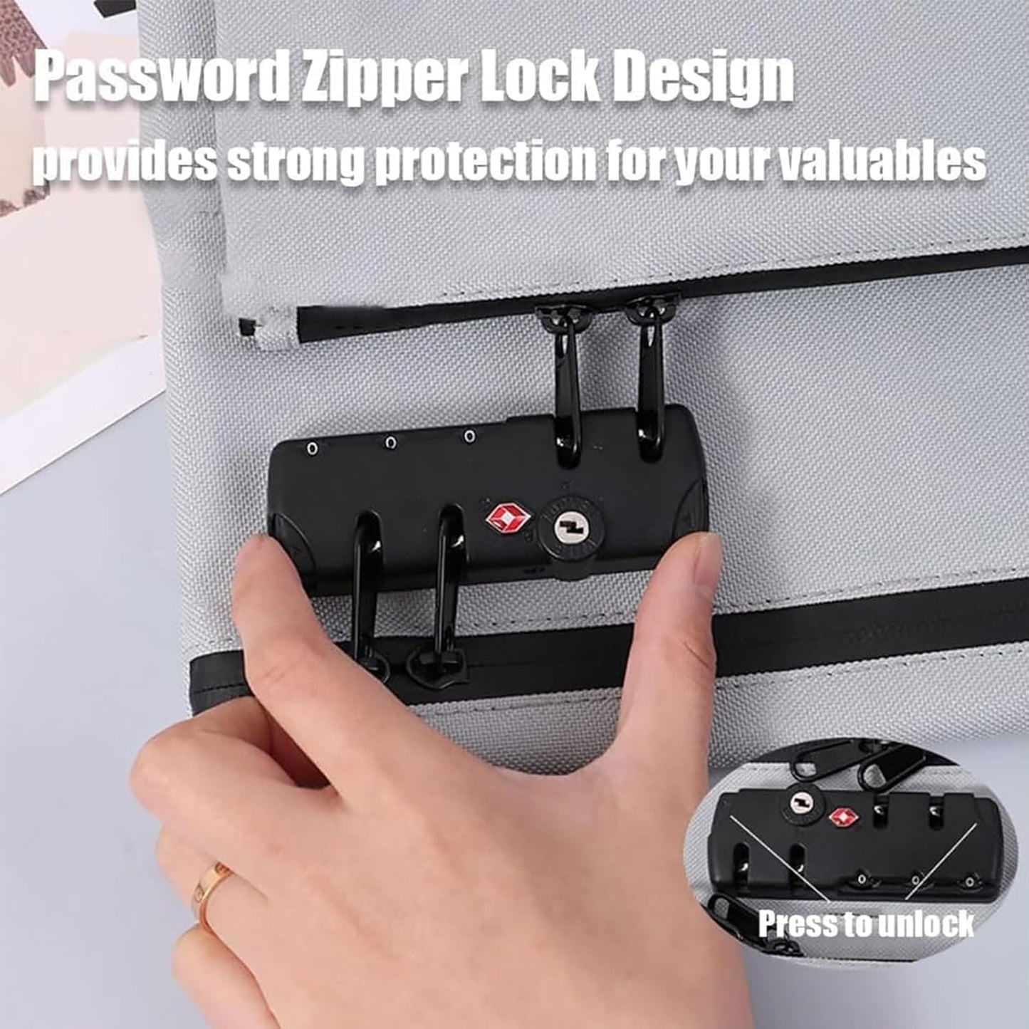 Double Layer Money Bag With Lock - Accessories Pouch