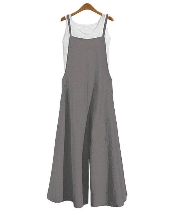 11 Colors Women's Sleeveless Oversized Casual Jumpsuit