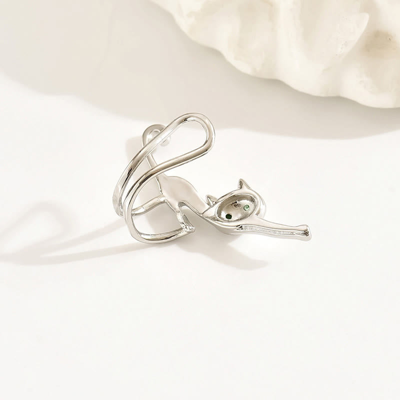Dashingsoul Cute Elf Cat Clip Earrings