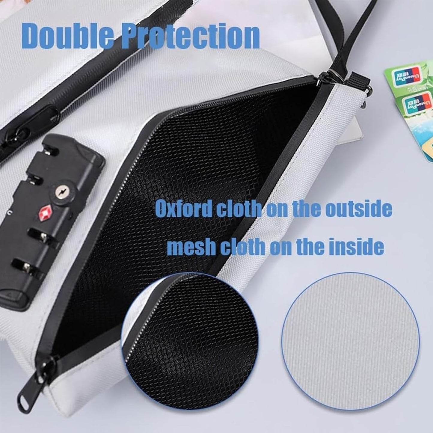 Double Layer Money Bag With Lock - Accessories Pouch