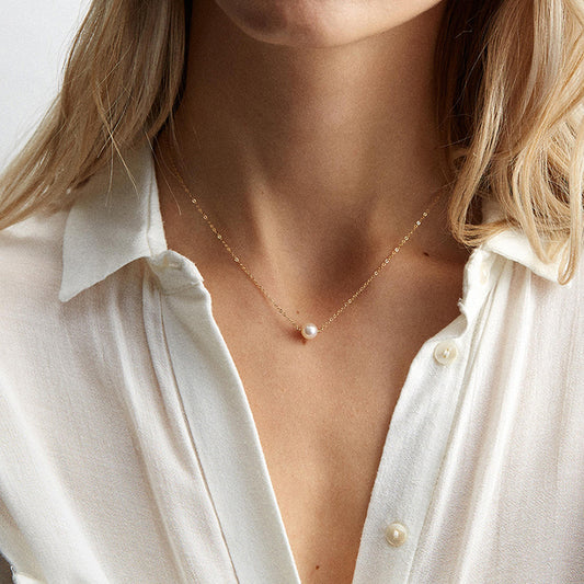 Dashingsoul Fashion Casual Simple Imitation Pearl Necklace